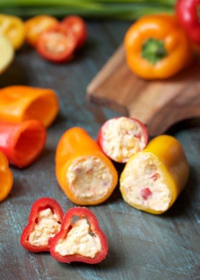 Are you wondering what keto snacks you can have? These Bacon and Pimento Cheese Stuffed Sweet Peppers are the perfect low carb snack with only 4.5 net carbs per serving!