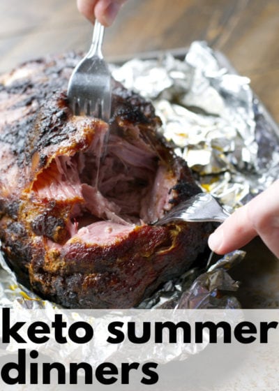 These Easy Keto Summer Dinner Recipes are perfect for a warm weather meal! Each recipe is under 7 net carbs and absolutely delicious!