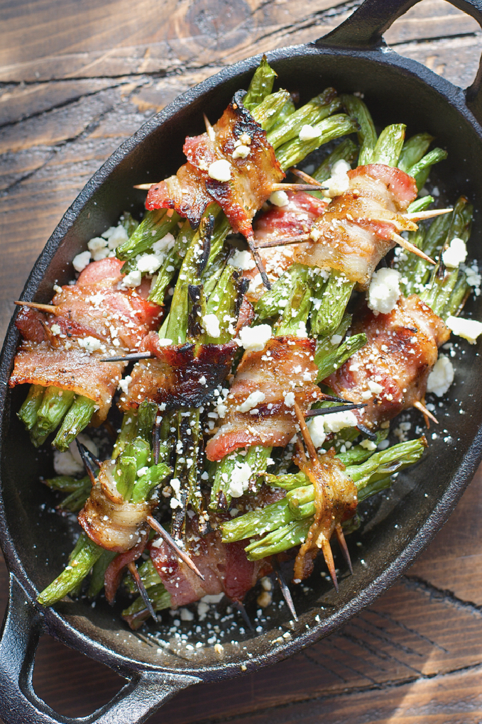 Tender bacon wrapped green beans are the ultimate low carb, gluten free, keto side dish!