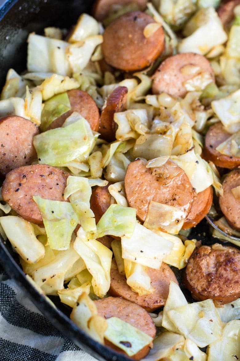 This Keto Cabbage and Sausage Hash is an incredibly hearty low-carb, high-protein breakfast! At under 5 net carbs per serving, this dish takes similar to a traditional breakfast hash without the carbs!