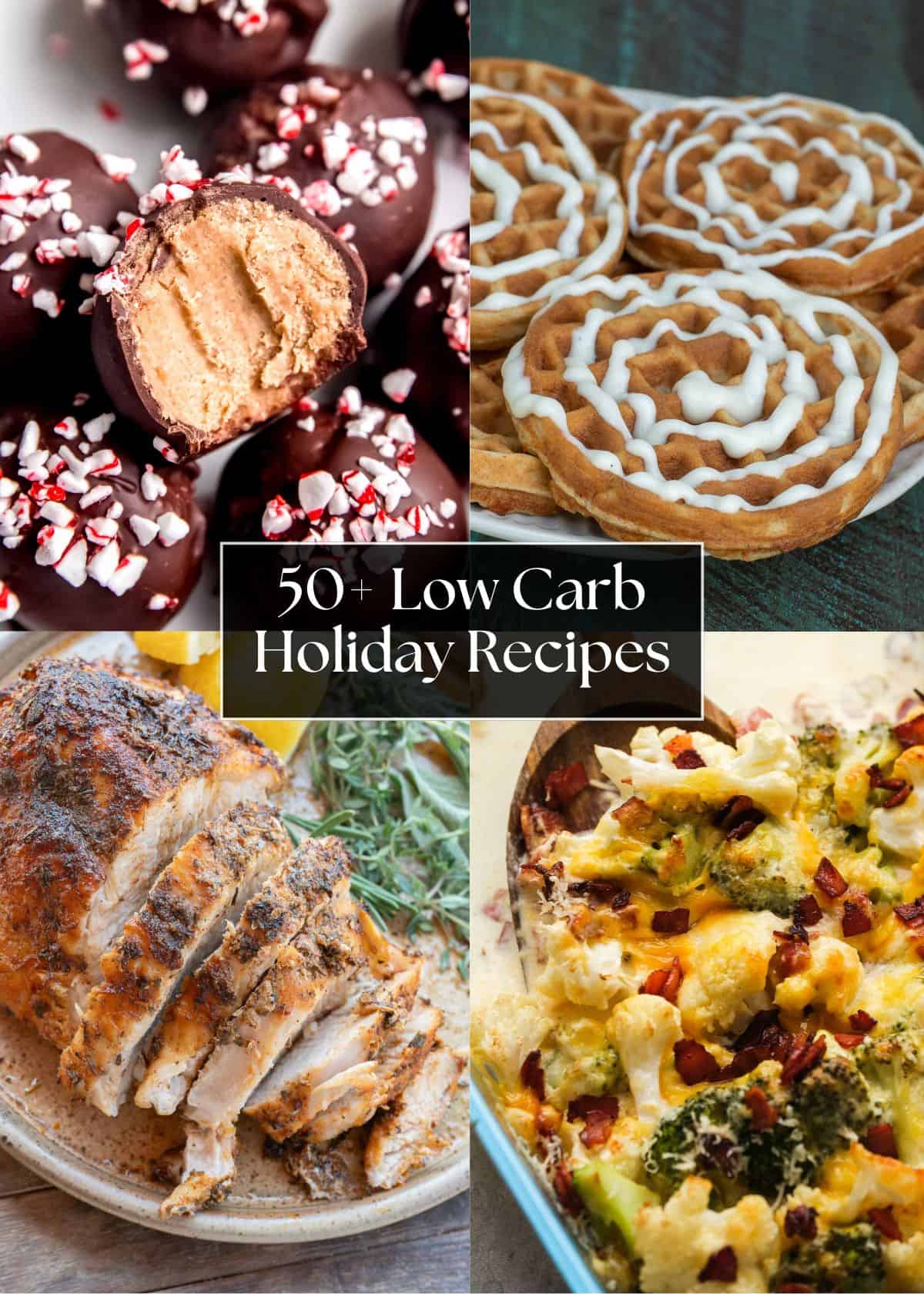 Split image of 4 holiday recipes