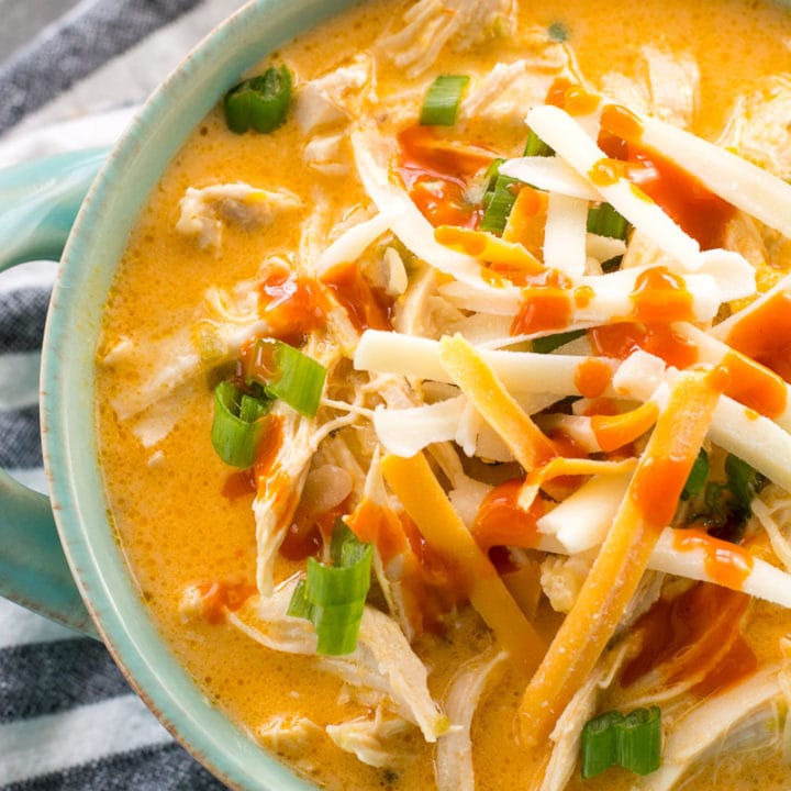 Instant Pot Buffalo Chicken Soup (keto + low carb)-image