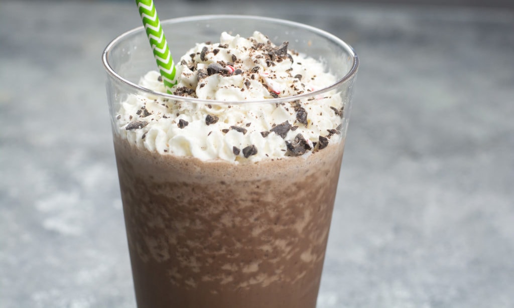 Enjoy one of your favorites with this Keto Peppermint Mocha Frappuccino! At under 4 net carbs this is a sweet holiday treat you can feel good about!