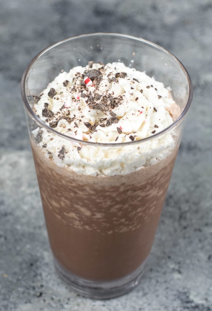 Enjoy one of your favorites with this Keto Peppermint Mocha Frappuccino! At under 4 net carbs this is a sweet holiday treat you can feel good about!