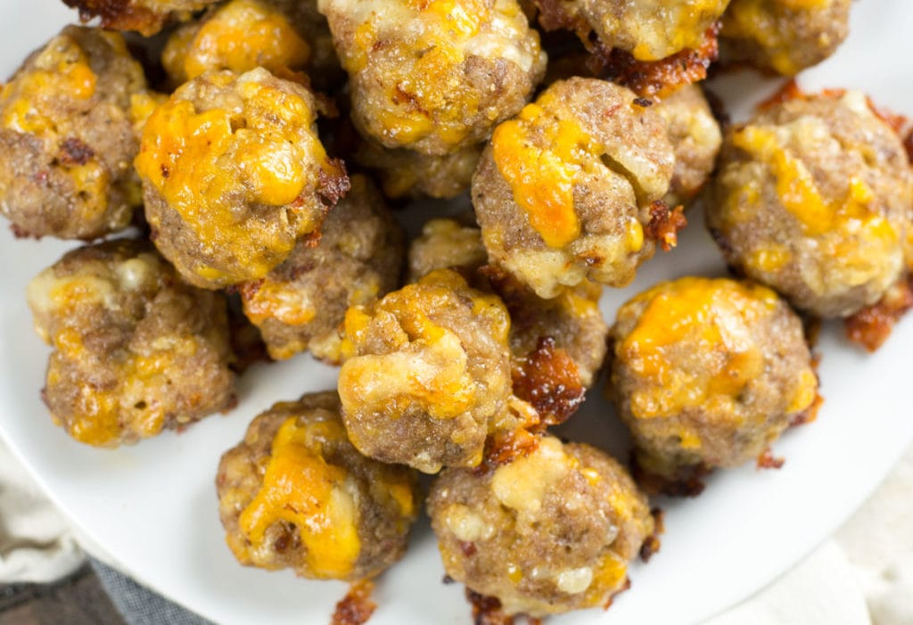 These 5-ingredient Keto Sausage Balls are perfect for keto meal prep! Enjoy for breakfast, lunch, or as a snack!
