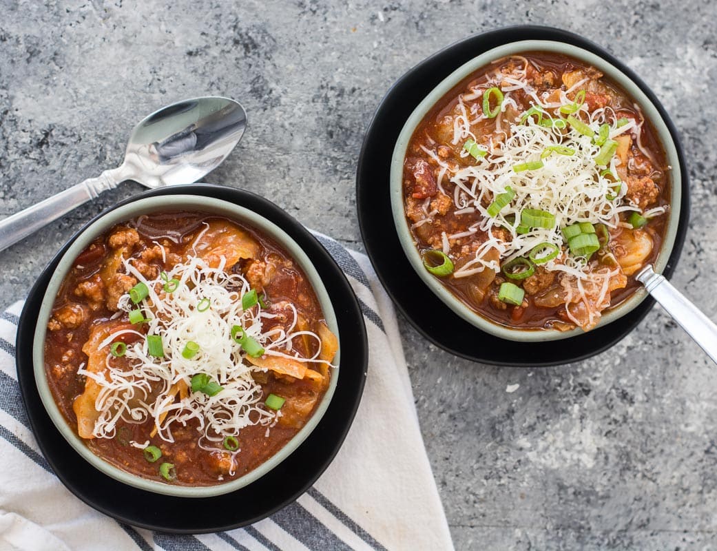 This Keto Cabbage Soup is a true low carb winter staple! At just under 6 net carbs with Instant Pot, Slow Cooker and stove top instructions this is a keto soup perfect for any occasion! 