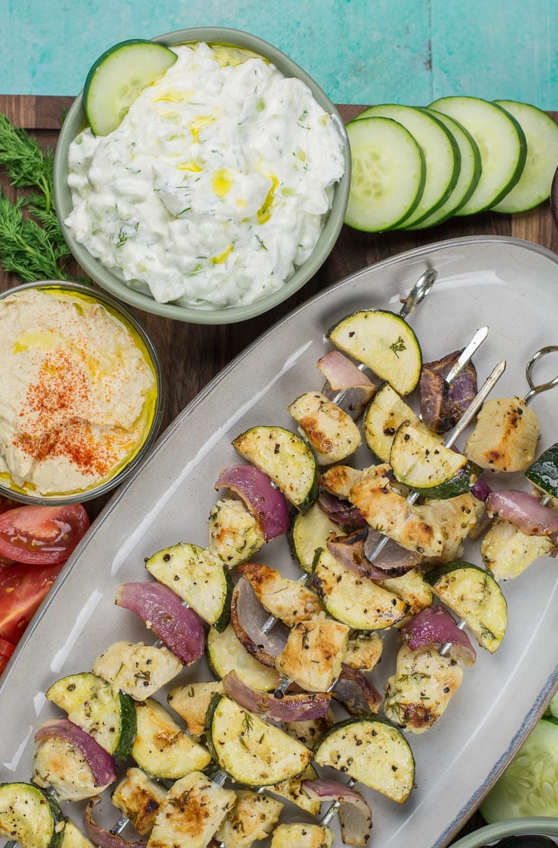 This creamy Keto Tzatziki is an easy low carb dip perfect on grilled meats, fresh vegetables or spooned over your favorite salad!