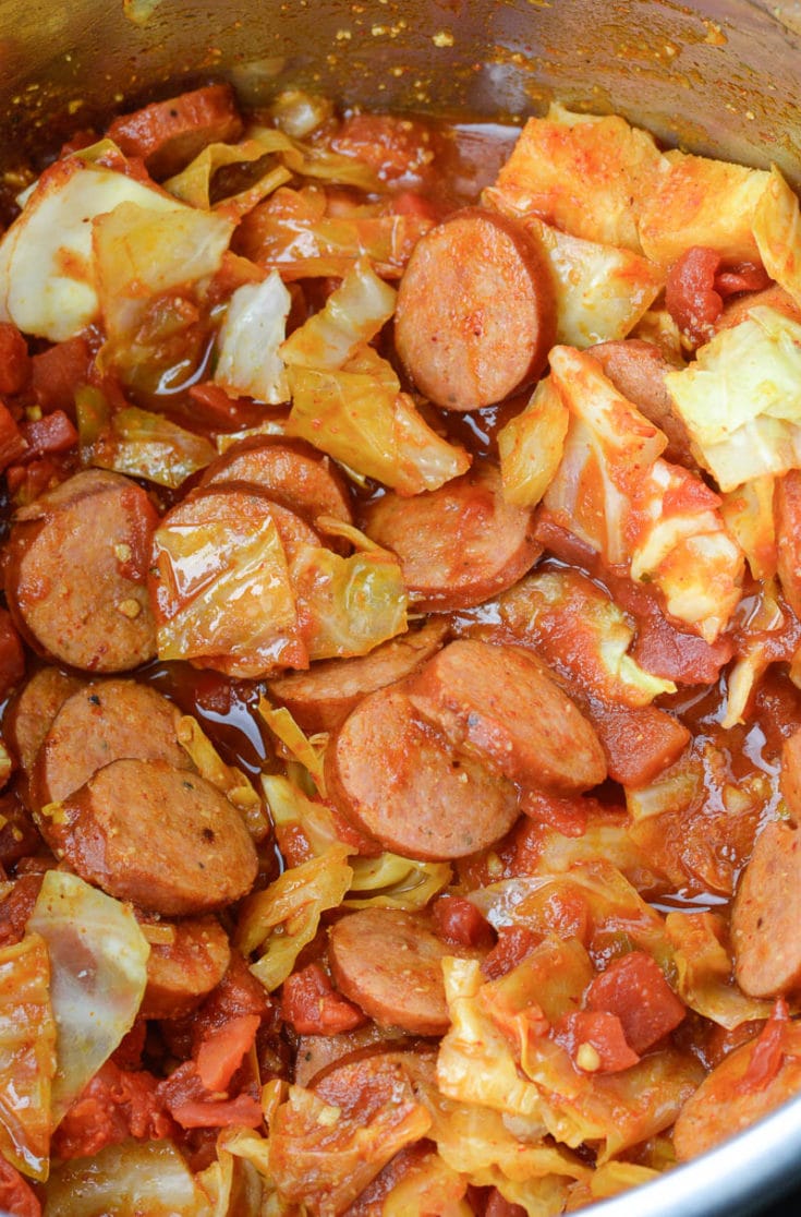 Instant Pot Sausage and Cabbage Casserole (keto + low carb) The Best