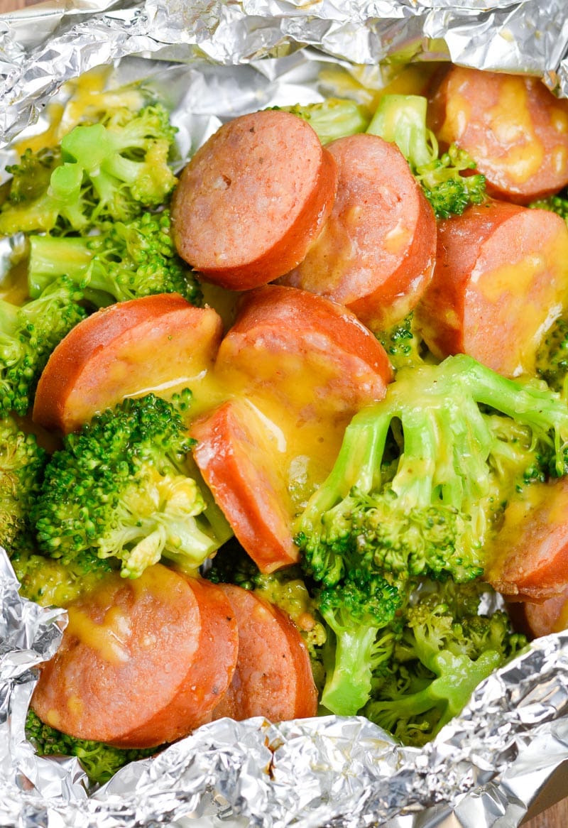 Sausage Broccoli Cheddar Foil Packs (keto + low carb ...