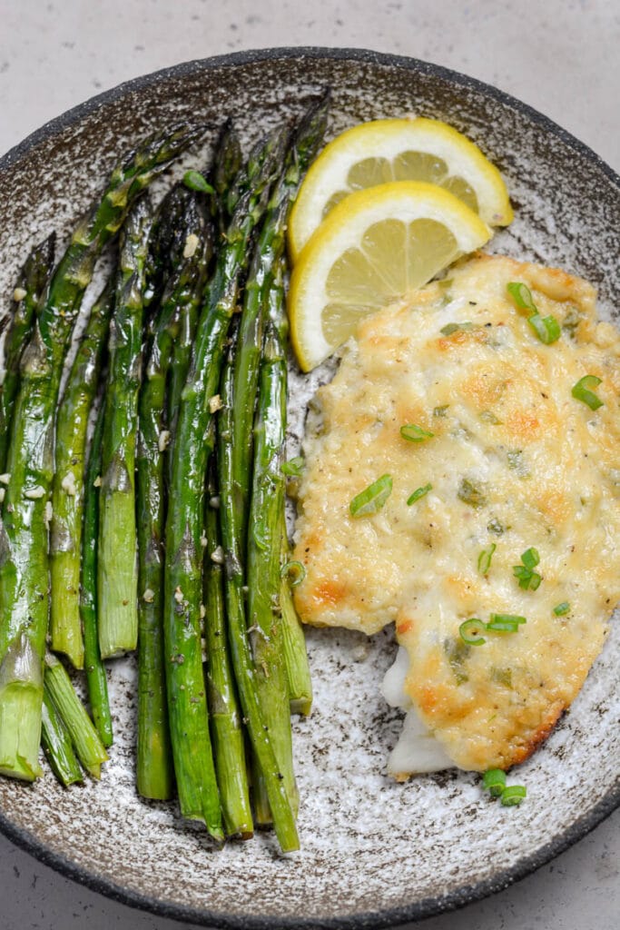 Keto Parmesan Tilapia and Asparagus for One The Best Keto Recipes