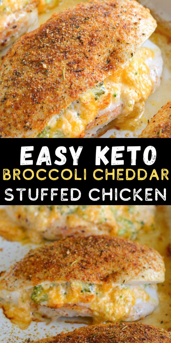 Broccoli and Cheese Stuffed Chicken Breasts - The Best Keto Recipes