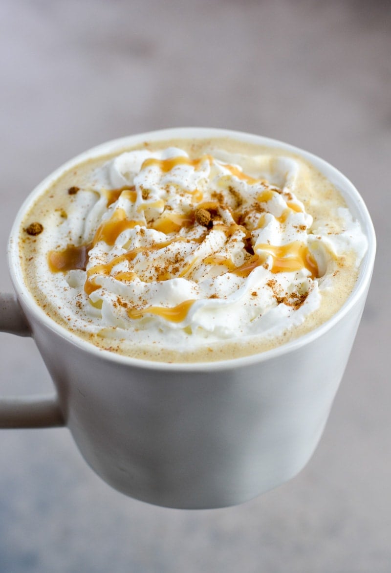 Forget the coffee shop, this Keto Pumpkin Spice Latte is gluten free, refined sugar free and contains less than 3 net carbs each! Drizzle with a little Keto Caramel Sauce for a decadent low carb latte! 