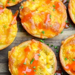 These easy Keto Buffalo Chicken Muffins are loaded with shredded chicken, tangy buffalo sauce, and cheese! These gluten free, keto-friendly buffalo chicken bites have just 2 net carbs each and are perfect for meal prep!