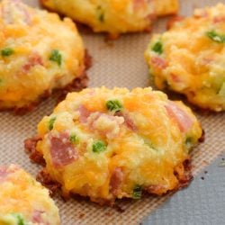 These Keto Ham, Cheddar and Jalapeno Bites have just 1 net carb each, making them perfect for low carb meal prep!