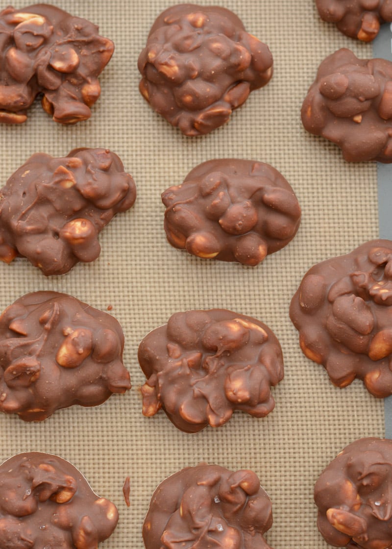 Keto Crockpot Candy (Chocolate Peanut Clusters) - The Best Keto