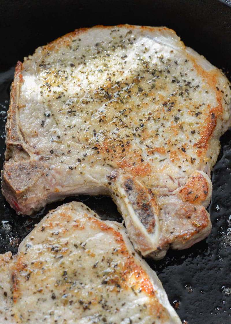 Pork Chops with Mushroom Cream Sauce is an incredible low carb, keto-friendly meal! 