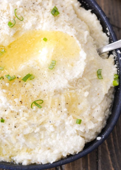 This delicious Keto Mashed Cauliflower is an easy side dish that will get the whole family excited! Try this great, low-carb alternative to potatoes with your next meal!