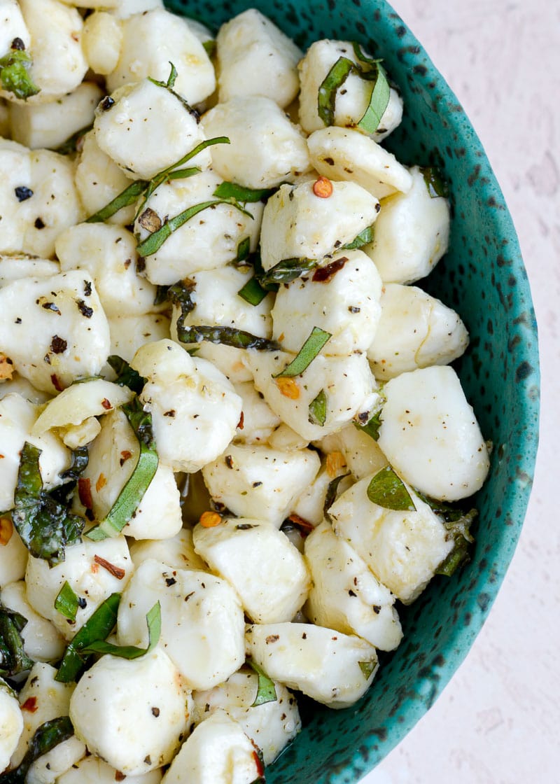 These Marinated Mozzarella Balls are going to be the hit of the summer! With only 0.3 carbs per serving, you'll want to serve this keto and gluten-free appetizer with every meal!