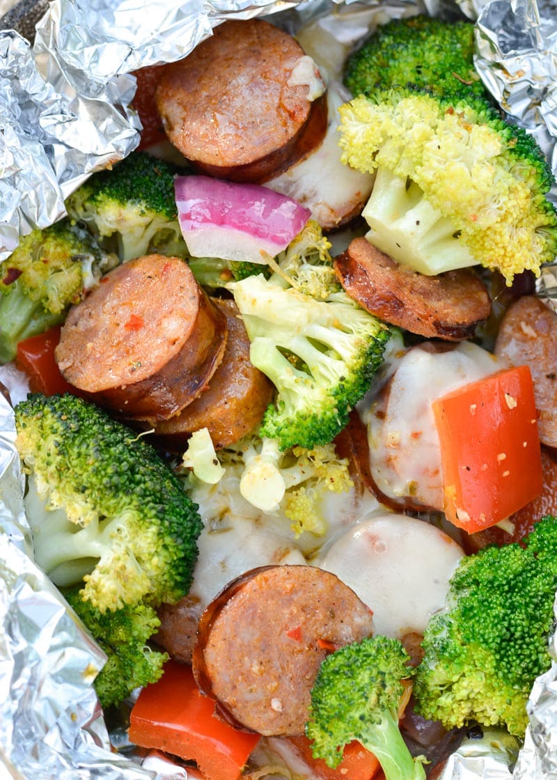 Spicy Sausage Veggie Foil Packs Keto Low Carb The Best Keto Recipes