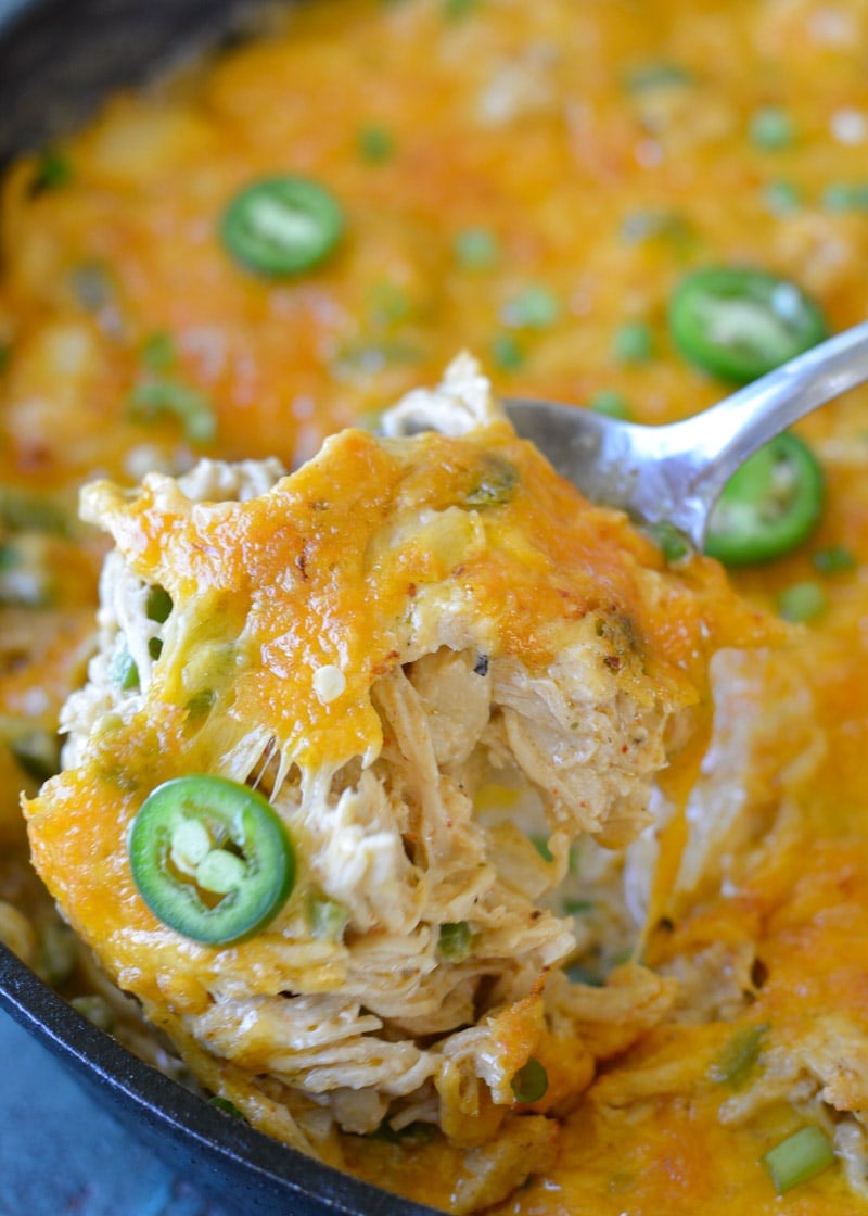 This easy Jalapeño Popper Chicken Skillet is a satisfying cheesy, low carb casserole! At under 3 net carbs per serving this will be a new favorite!