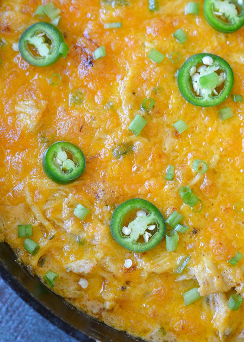 This easy Jalapeño Popper Chicken Skillet is a satisfying cheesy, low carb casserole! At under 3 net carbs per serving this will be a new favorite!