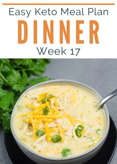 This week's Easy Keto Meal Plan includes 5 EASY low-carb meals plus a keto-friendly meal prep breakfast! This guide is complete with net carb counts and a printable shopping list.