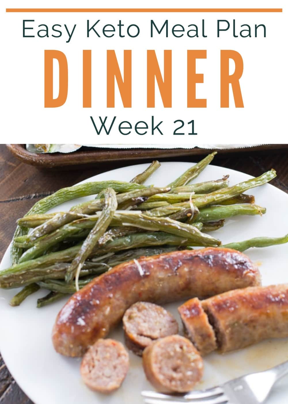 Week 21 of the Easy Keto Meal Plan features 5 keto dinners as well as an easy low-carb dessert AND a breakfast you can meal prep and share! Net carb counts, serving amounts, and printable shopping list are included.