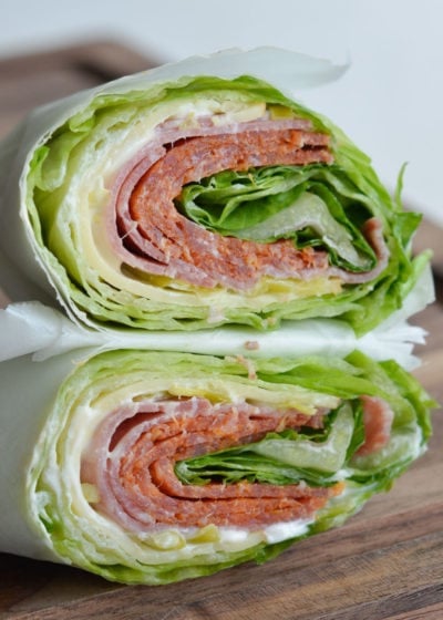 This Easy Keto Italian Lettuce Wrap is the perfect low-carb lunch idea! This flavor-packed no-cook keto recipe has under 4 net carbs and is easy to meal prep!