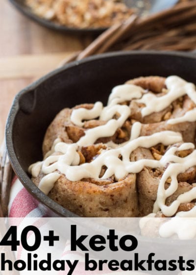 Have a merry keto Christmas with these 40+ Keto Christmas Breakfast Recipes! These low-carb recipes are perfect for an early holiday morning meal or a Christmas brunch with the family!