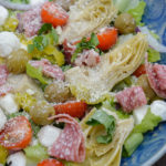 This Italian Chopped Salad is an easy no cook meal. Loaded with meat, cheese and vegetable this filling salad has fewer than 6 net carbs per serving. 