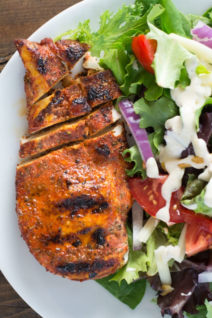 Learn how to make grilled blackened chicken with your very own homemade blackening rub!