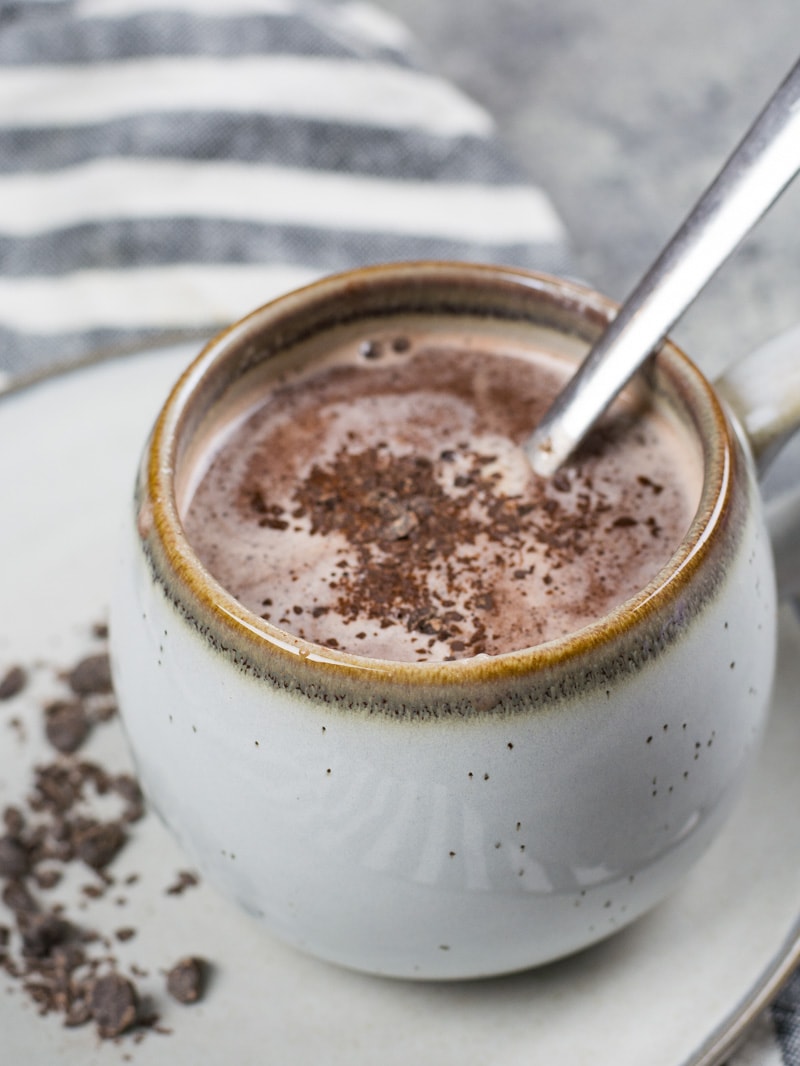 This Hot Cocoa with Espresso Whipped Cream has under 4 net carbs and makes the perfect low carb, keto hot cocoa recipe!