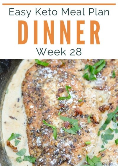 This week's Easy Keto Meal Plan features 5 delicious low-carb dinners plus an easy keto meal prep breakfast! I’ve included net carb counts, meal prep tips, and a printable shopping list to help make the keto diet easier to manage!