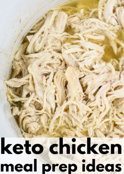 Here are easy Keto Meal Prep Ideas that will help you stick to your low-carb lifestyle even on the busy days! These recipes use shredded chicken as well as sliced, diced, and roasted chicken for quick go-to keto meals.