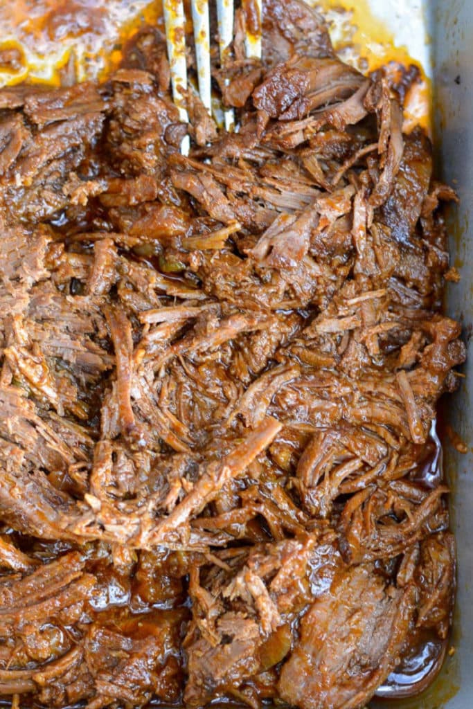 Meal prepping shredded beef is great for adding to tacos, wraps, nachos, and salads!