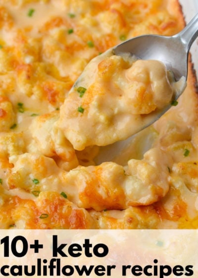 These 10+ Keto Cauliflower Recipes are perfect for your family's next low carb dinner night! This list includes delicious sides, casseroles, seafood and more!