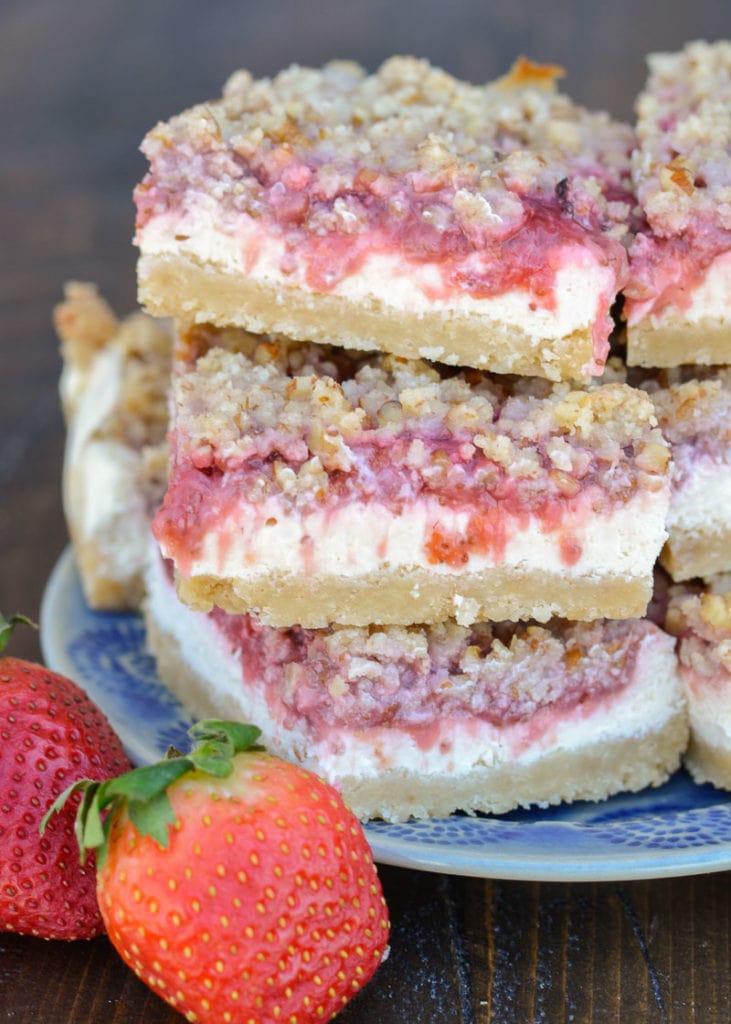 Keto Strawberry Cheesecake Bars - The Best Keto Recipes