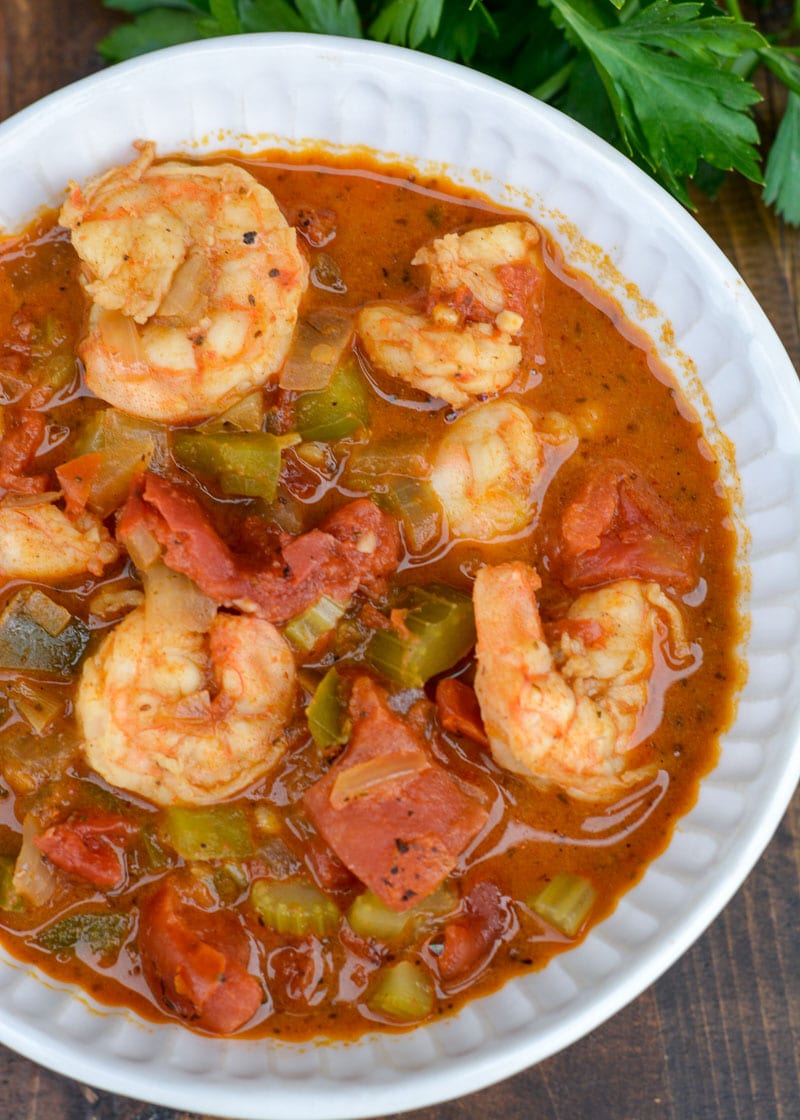 This One Pan Shrimp Creole is a quick keto weeknight meal! Under 6 net carbs a serving, this flavor-packed low carb seafood dish will make your weekly rotation!
