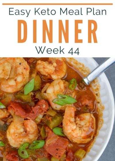 This week of the easy keto meal plan includes 5 flavorful low-carb dinners and 1 keto-friendly dessert. Net carb counts, serving amounts, keto meal prep tips, side suggestions, AND a keto grocery list are included!