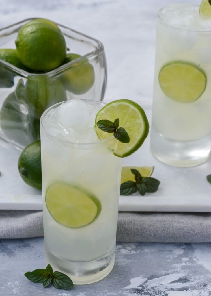 This Keto Mojito is the perfect summer drink! This 5-ingredient keto cocktail includes no added sugar or sugar alcohols for a refreshing mojito recipe!