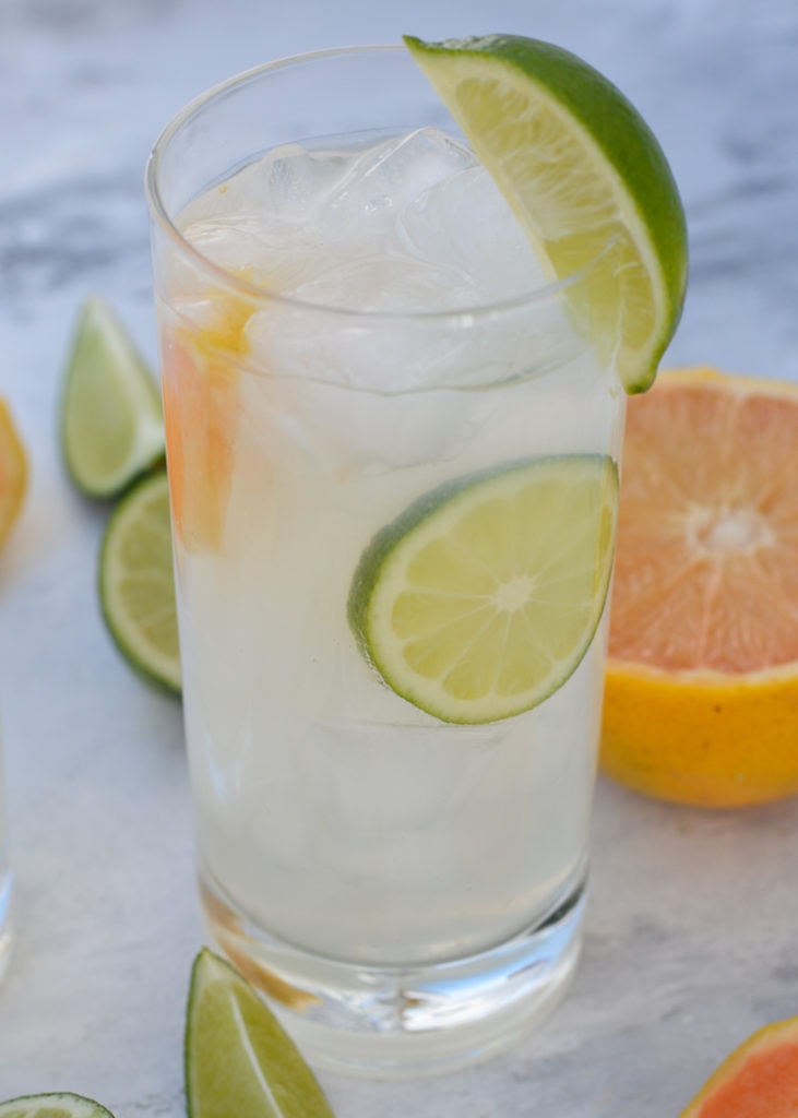 This Keto Paloma is a refreshing summer drink! Only 1.6 net carbs per drink and easy to make for a crowd!