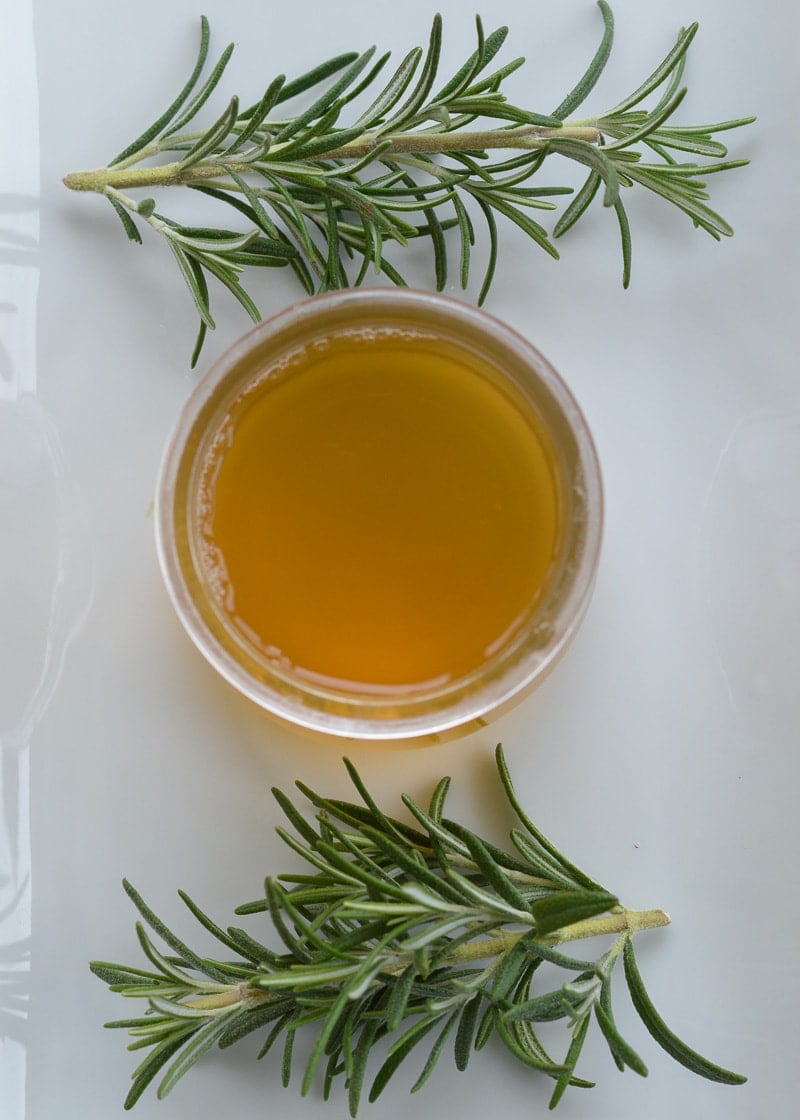 This Rosemary Simple Syrup is sugar free and keto friendly! Use in cocktails for a super low-carb cocktail ingredient.