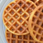These Cream Cheese Chaffles make the best keto breakfast! Lightly sweetened and just 1.3 net carbs each, these are perfect for gluten free low carb meal prep.