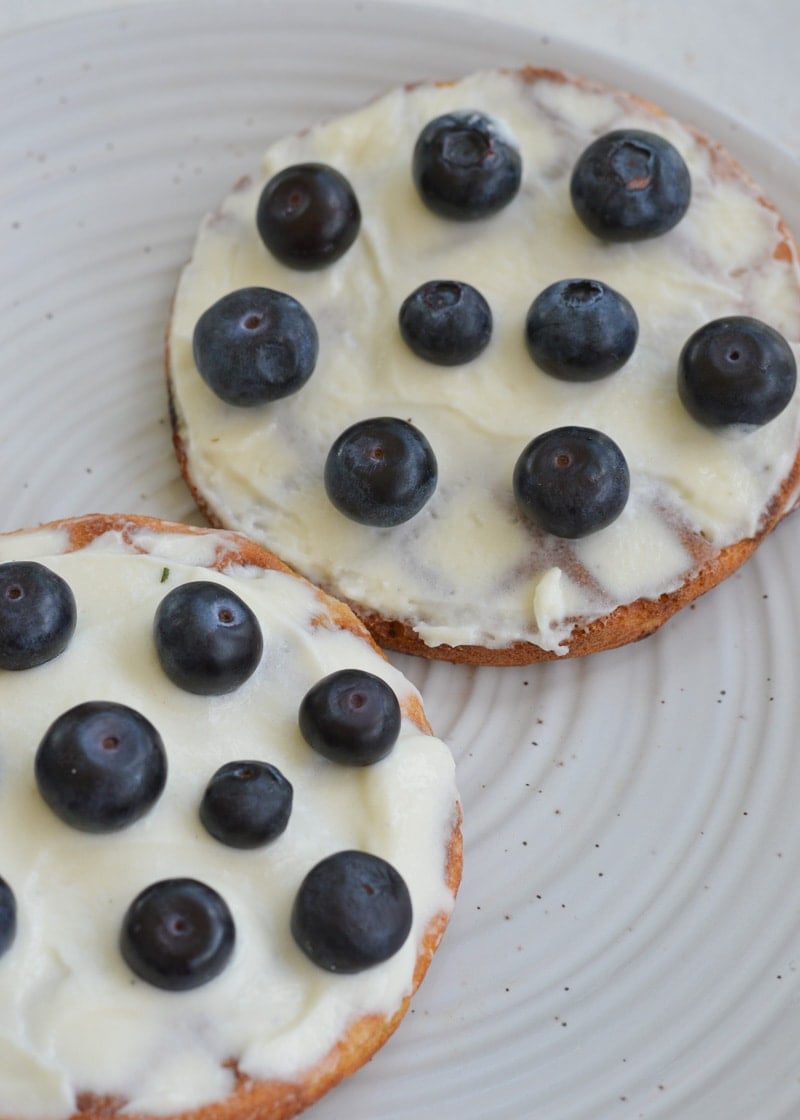 These Blueberry Chaffles are the perfect low carb breakfast or snack recipe! Great for keto meal prep and under 2 net carbs each!