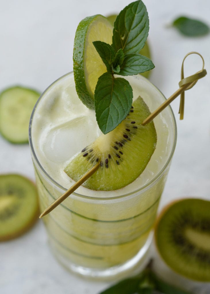 Cucumber Lime Mocktail - Vibrant plate