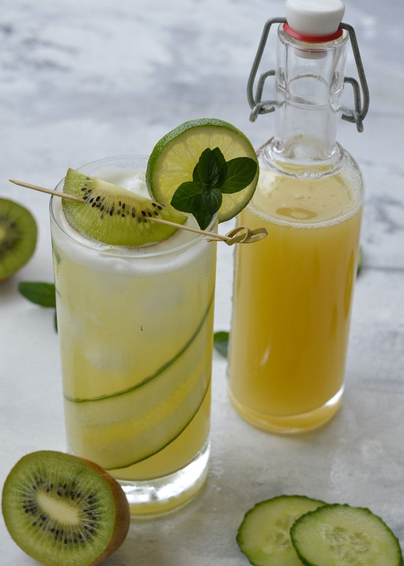 Kiwi Cucumber Gin Cocktail