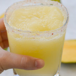 This beautiful Mango Margarita is keto friendly and perfect for a hot summer day! Low carb, low calorie, and no added sugar -- Just 3.4 net carbs!