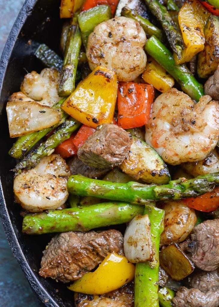 Steak and Shrimp Skillet - The Best Keto Recipes