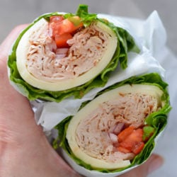 Turkey Lettuce Wraps are a great healthy lunch option! Ready in only a couple of minutes, this keto recipe is about 4 net carbs!