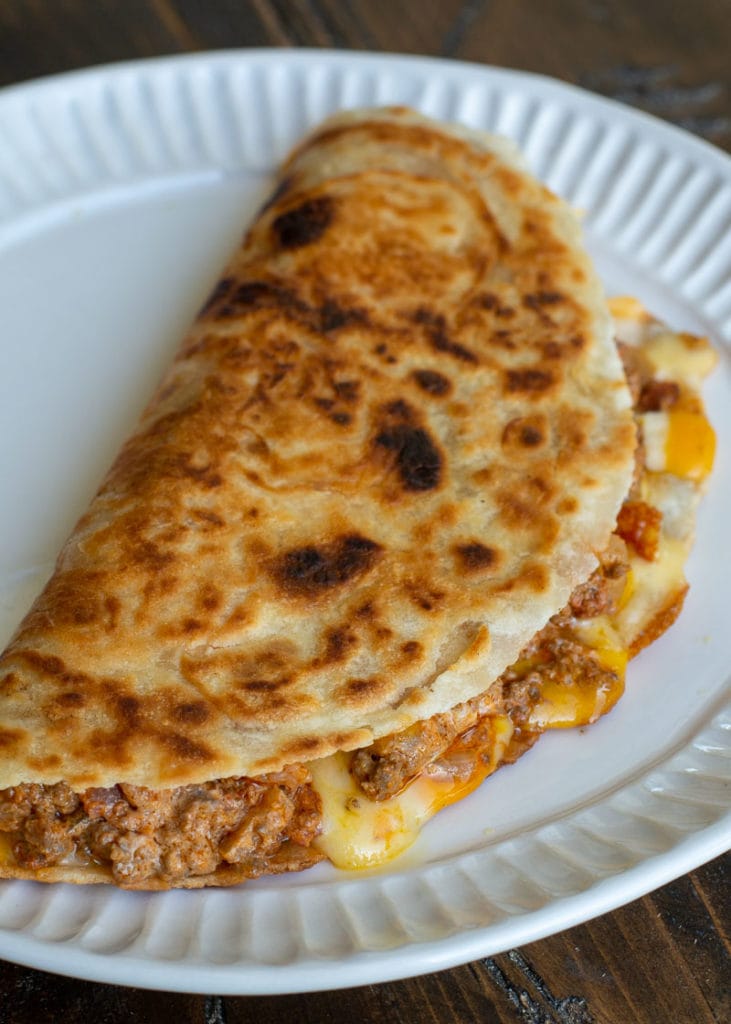 These Bacon Cheeseburger Quesadillas have all the flavor of a loaded burger with minimal effort! If using a low carb tortilla each Cheeseburger Quesadilla can be made keto-friendly and is about 6 net carbs per serving!